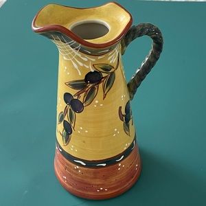 Vintage Certified International French Olives- Stephanie Vacher Pitcher or Vase